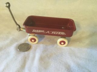 Radio Flyer Mini Miniature Collectible Red Metal Toy Decor Wagon