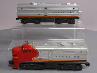 Lionel 6 - 8020 Santa Fe Alco A Diesel Locomotive 7 6 - 8021 Santa Fe Non - Powered B
