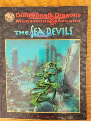 The Sea Devils Ad&d 2e Monstrous Arcana Accessory Sahuagin Sourcebook Tsr