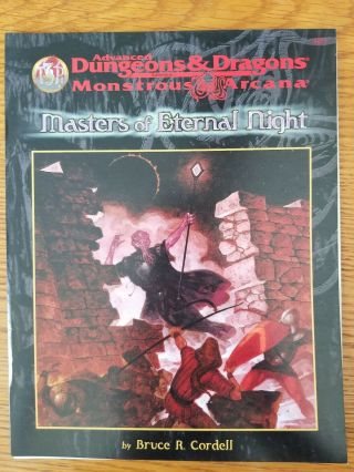 Masters Of Eternal Night Ad&d 2e Monstrous Arcana Mindflayers Game Module Tsr