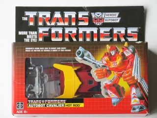 Transformers G1 Hot Rod Autobot Cavalier - 2018 Reissue