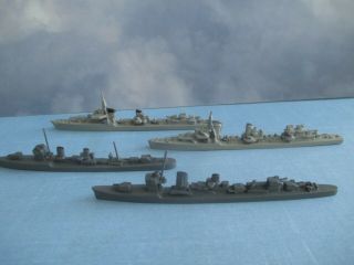 Ships Lead Model 1/1200 – 1/1250 Four Axis Destroyers