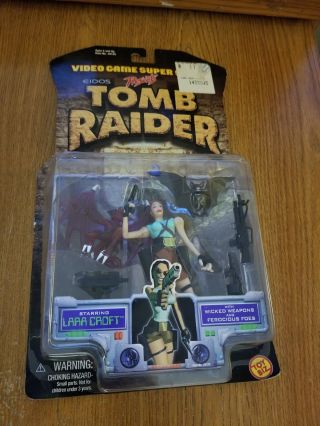 1997 Toy Biz Eidos Lara Croft Tomb Raider Action Figure Nib Rare Ferocious Foes