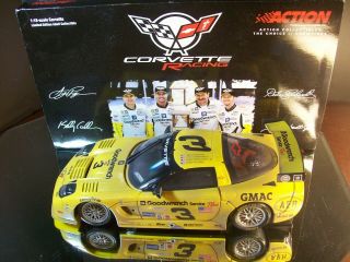 Dale Earnhardt Sr Jr 3 Gm Goodwrench Raced Version 1:18 2001 Corvette C5r 24hrs