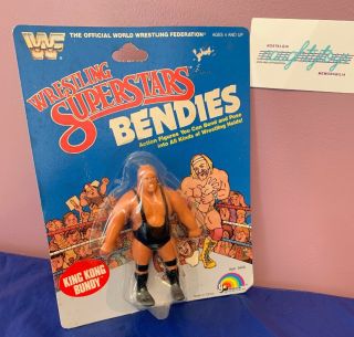 Wwf Ljn King Kong Bundy Wrestling Superstars Bendies Figure 1985 Wwe Moc 80s Htf
