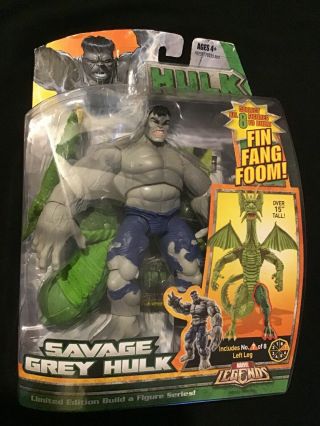 Marvel Legends Rare Savage Grey Hulk - Fin Fang Foom Wave Series