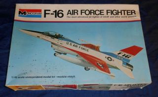 Monogram 1:48 F - 16 Air Force Usaf Fighter Plastic Model Kit