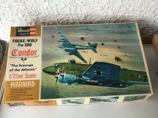 Revell 1/72 Focke - Wulf Fw.  200c Condor,  Contents,  Vintage Issue.
