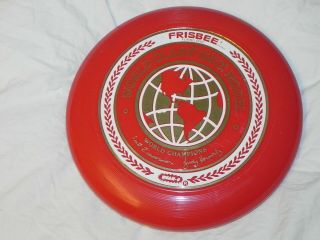Vintage Red 1980 Wham - O Frisbee World Class 165g Scott Zimmerman Judy Horowitz