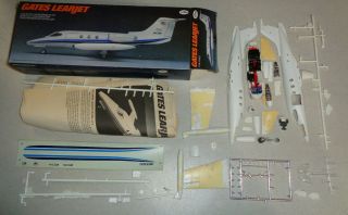 Vintage 1977 Gates Learjet 1/48 Scale Model Kit By Testors