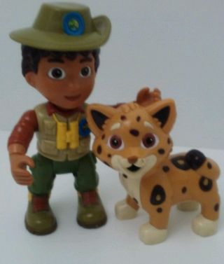 Dora The Explorer Diego Mattel Viacom Safari Action Figure With Jaguar 2007