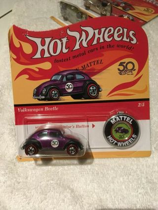 Hot wheels 50th anniversary Redline set.  US Carded with 50th emblem on card. 4