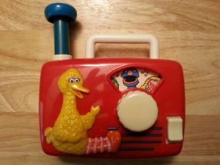 Illco Vintage Sesame Street Big Bird Radio Wind Up Educational Toy Jim Henson