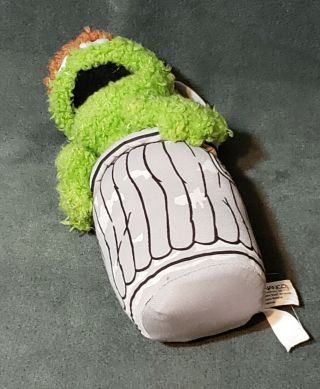 2003 NANCO Sesame Street Oscar The Grouch in Trash Can 8  Plush Stuffed Toy 2