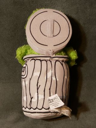 2003 NANCO Sesame Street Oscar The Grouch in Trash Can 8  Plush Stuffed Toy 4