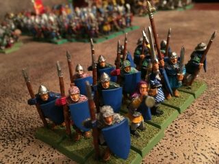 Warhammer Oldhammer Empire Brettonia Peoples Spearmen Men at Arms,  Painted 2