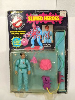 Vintage Kenner Real Ghostbusters Slimed Heroes Winston Zeddmore Figure Nib