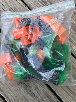 Nerf Flag Football Replacement Flags And Clips 16 Total 8 Orange 8 Green
