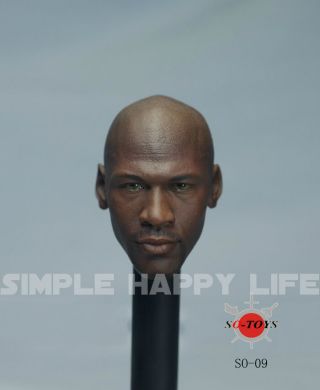 1/6 Michael Jordan Head Sculpt 4.  0 custom fit Hot Toys Enterbay Phicen M36 ❶USA❶ 2