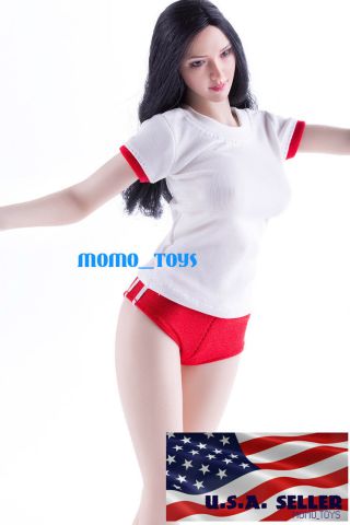 1/6 Sexy Sport T - Shirt Shorts Set For 12 " Phicen Hot Toys Female Figure ❶usa❶