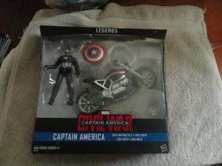 Marvel Captain America W/ Motorcycle Legends Nib