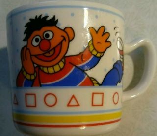 Bert & Ernie Sesame Street Jmp Marketing Vintage Porcelain Cup Made In Japan