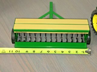 Great Plains Solid Stand End Wheel Grain Drill Toy 1/16 Scale Green