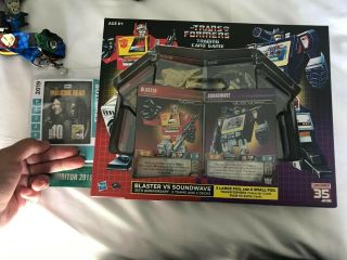 Sdcc 2019 Transformers Tcg Card Game Blaster Vs.  Soundwave Hasbro Exclusive In H
