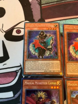 Yugioh,  3x Magical Musketeer Starfire And 3x Magical Mustketeer Caspar,  All NM 2