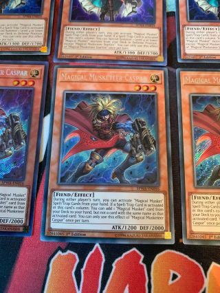 Yugioh,  3x Magical Musketeer Starfire And 3x Magical Mustketeer Caspar,  All NM 6