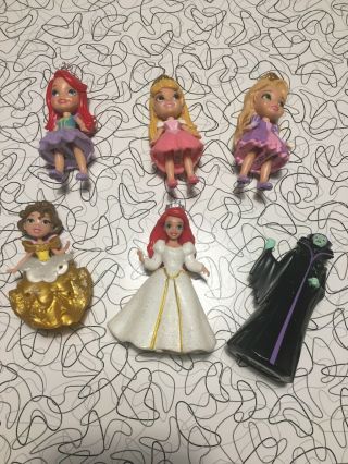 Disney Princess Mini Toddler Dolls Plus Belle Ariele Rapunzel