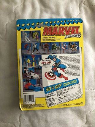 Marvel Superheroes CAPTAIN AMERICA Action Figure MOC 1990 w/ Sheild Launcher 2