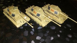 Flames Of War - 3 X 3rd Ss King Tiger Tanks For Flames Of War,  1/100 15mm