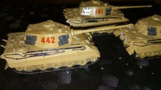 Flames of War - 3 x 3rd SS King Tiger tanks for Flames of war,  1/100 15mm 4