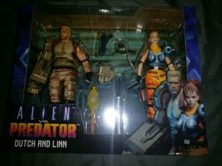 Neca Alien Vs Predator Arcade Appearance Dutch & Linn 7” Action Figures 2 - Pack