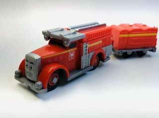 Flynn Fire Engine Train & Wagon Thomas & Friends Trackmaster Motorized Mattel