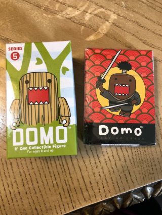 Domo 2 " Qee Mini Figure: Series 5 Blind Box & Domo Playing Cards,