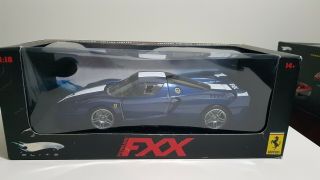 Ferrari Fxx Racecar Blue Hot Wheels Elite Edition 1:18