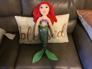 Disney Store Ariel Little Mermaid Plush Doll 20 - 22 " Princess