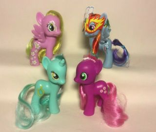 My Little Pony G4 4” Lyra Cheerilee Flower Wishes Rainbow Dash 5h