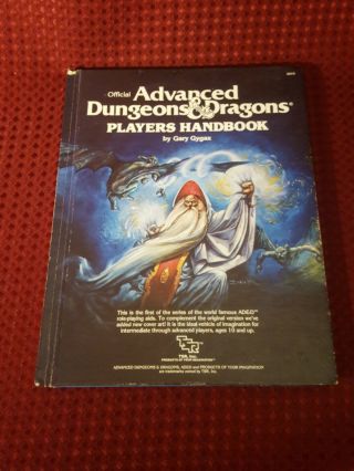 Players Handbook Tsr 2010 1st Edition Advanced Dungeons & Dragons Ad&d D&d