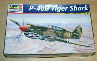 40 - 5209 Revell - Monogram 1/48 Scale Curtiss P - 40b Tiger Shark Plastic Model Kit