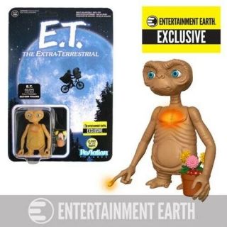 Reaction E.  T.  Extra Terrestrial Action Figure Ee Exclusive (glow) Funko X Super7