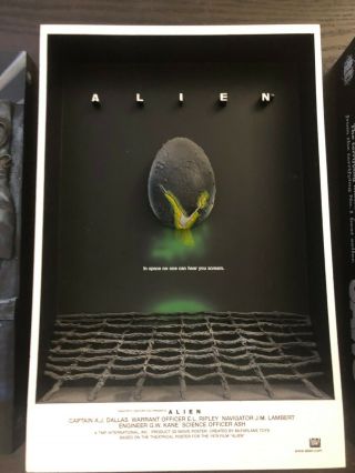 Mcfarlane Alien 3d Poster - Lights Up - Mondo Poster Ridley Scott