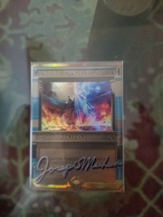 Foil Mtg Invocation Spell Pierce - Masterpiece Series - Signed By Artist