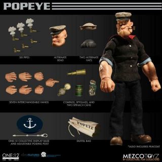 1/12 Mezco Toyz Ant 76470 6 Inch Pupai Popeye Action Figure Model Toy