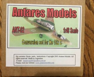 Conversion Set For He 162 C - Antares Models Ant - 02 1/48 Scale Resin Kit