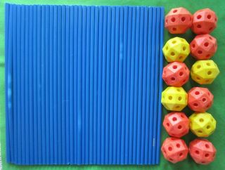 Discovery Kids Construction Fort Replacement 39 Rods & 12 Connector Balls