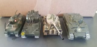 Solido Sherman M4a3 Tanks Amx 13,  S 35,  Corgi Tiger All 4 Diecast