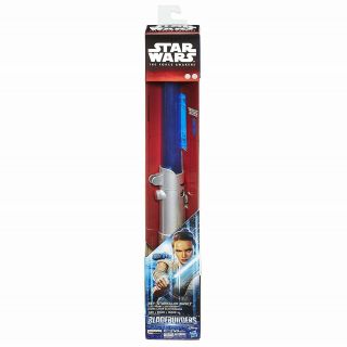 Star Wars Force Rey Bladebuilders Blue Electronic Lightsaber Age 4,  Toy